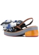 Marni kitten heel sandals with big fabric bow