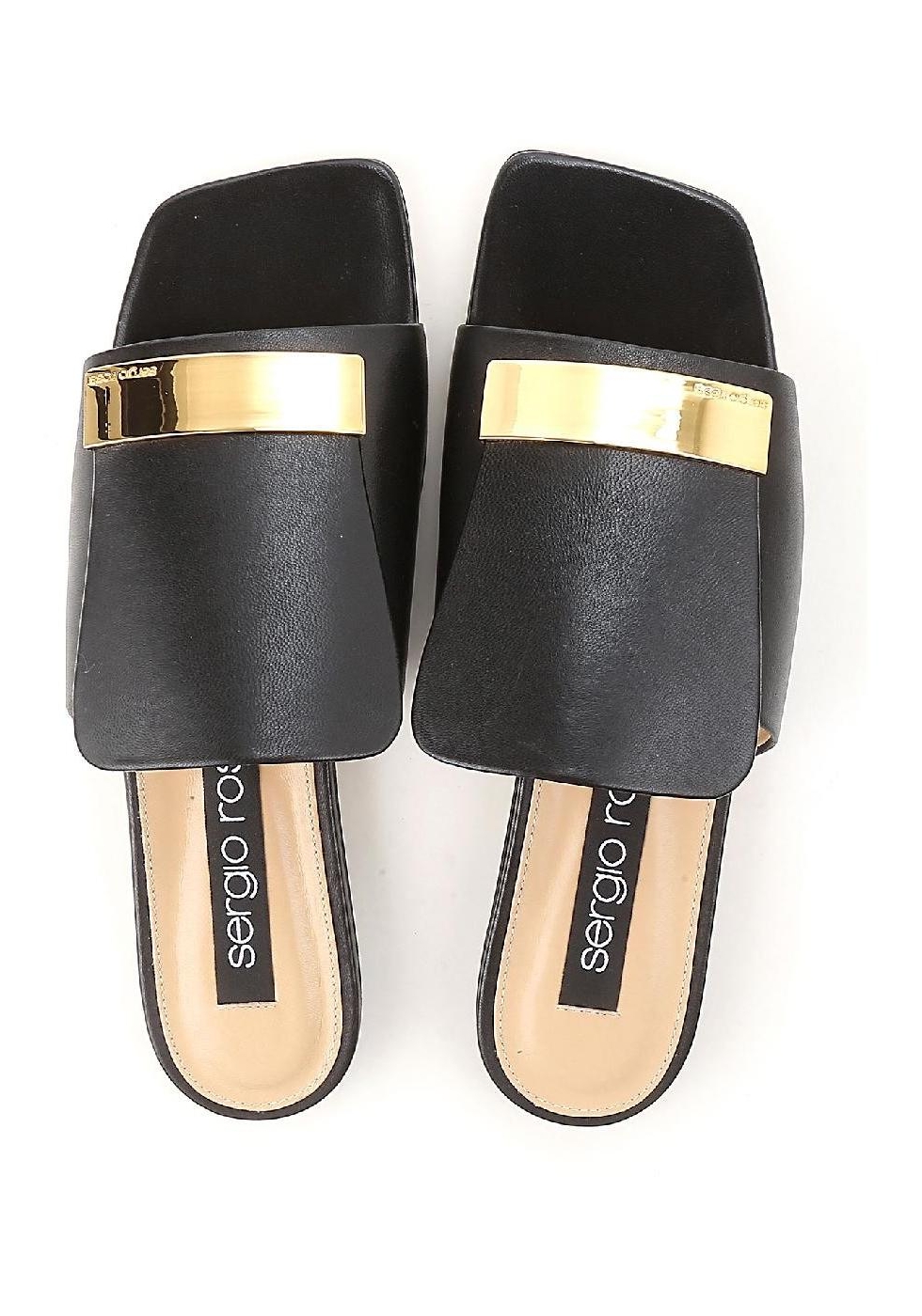 black slide flats