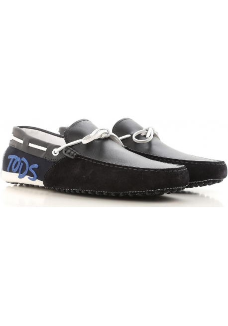 Tod s men s gommino driving moccasins in black suede leather Italian Boutique