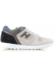 Hogan men's sneakers shoes in grey and off-white leather