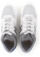 Hogan men's sneakers shoes in grey and off-white leather