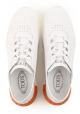 Tod's women's low top sneakers shoes in white leather