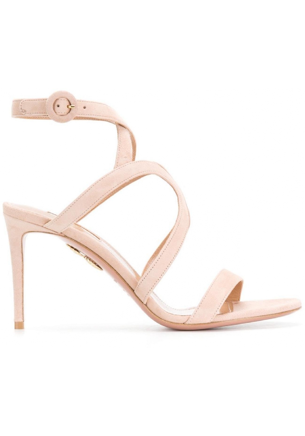 Aquazzura high heels sandals in light pink suede - Italian Boutique