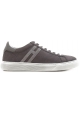 Hogan men's low top sneakers shoes in grey suede