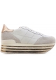 Hogan low top wedges sneakers shoes in white leather