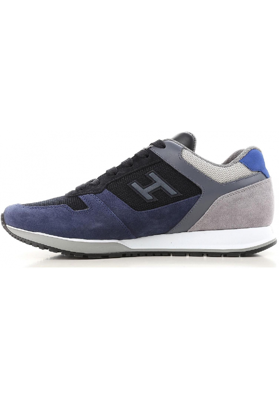 Hogan men's low top sneakers shoes in blue suede - Italian Boutique