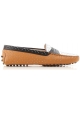 Tod's women's driving moccasins shoes in multicolor leather