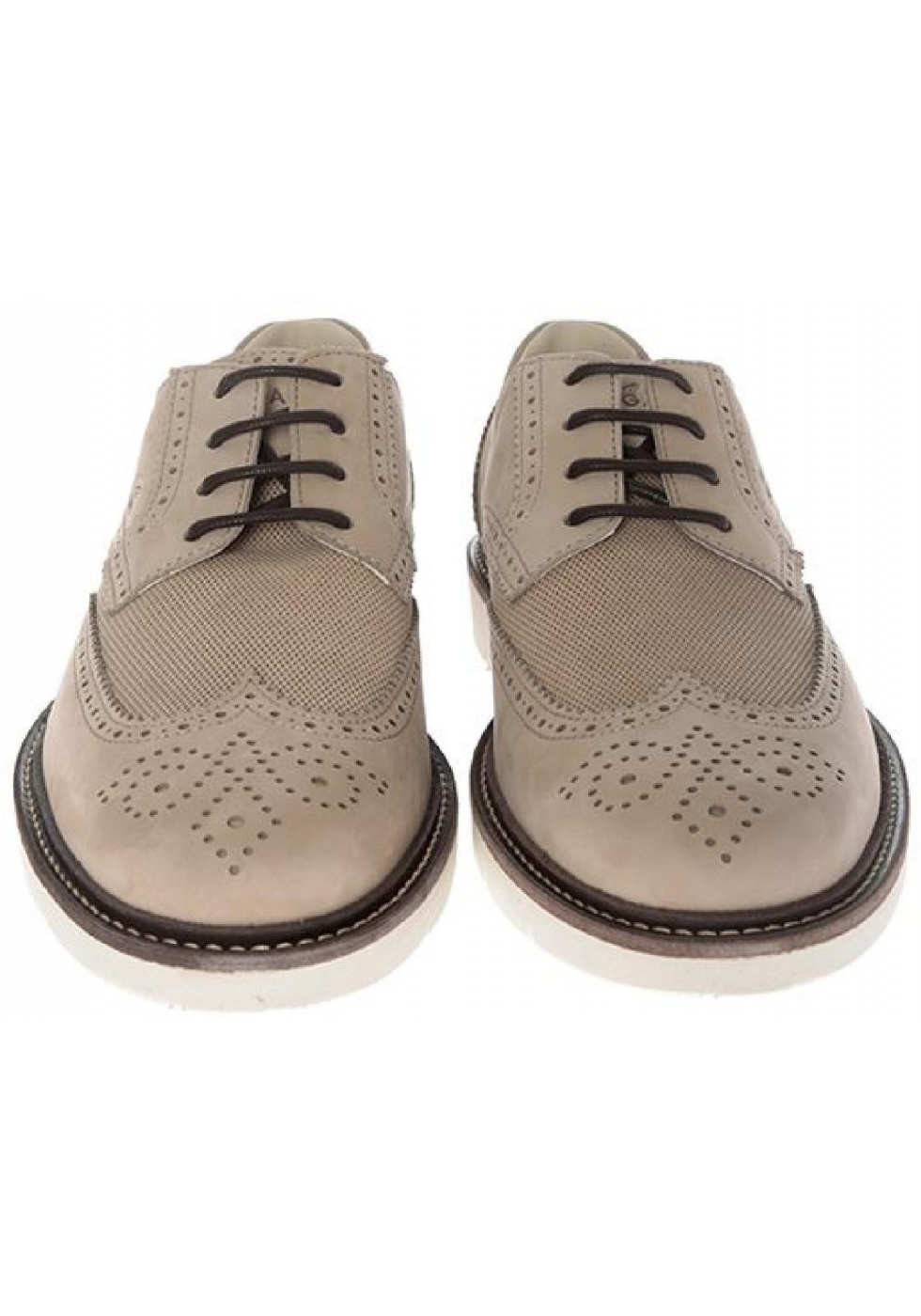 Hogan men's derby brogues lace-up shoes in beige suede - Italian Boutique