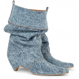 Stella McCartney women's Denim Fabric midcalf booties shoes
