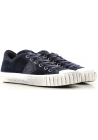 Philippe Model women's sneaker in blue calf lethar with white rubber sole
