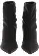Sergio Rossi women midcalf booties in black Tech fabric with metallic heel