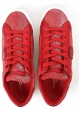 Philippe Model women's sneaker in red calf lethar with white rubber sole