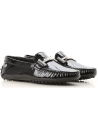 Tod's women's moccasins in black Patent Leather with metal buckle