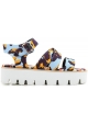 MSGM wedges sandals shoes in multicolor fabric