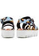 MSGM wedges sandals shoes in multicolor fabric