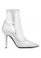 Giuseppe Zanotti Women's mid-calf stiletto booties in silver Soft leather