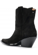 Maison Margiela Women's mid-calf western booties in black Suede leather