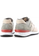 Hogan men's low top sneakers shoes in beige leather