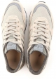 Hogan men's low top sneakers shoes in beige leather