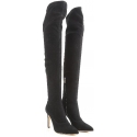 Sergio Rossi woman's over the knee boots in black suede with stilettos