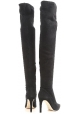 Sergio Rossi woman's over the knee boots in black suede with stilettos