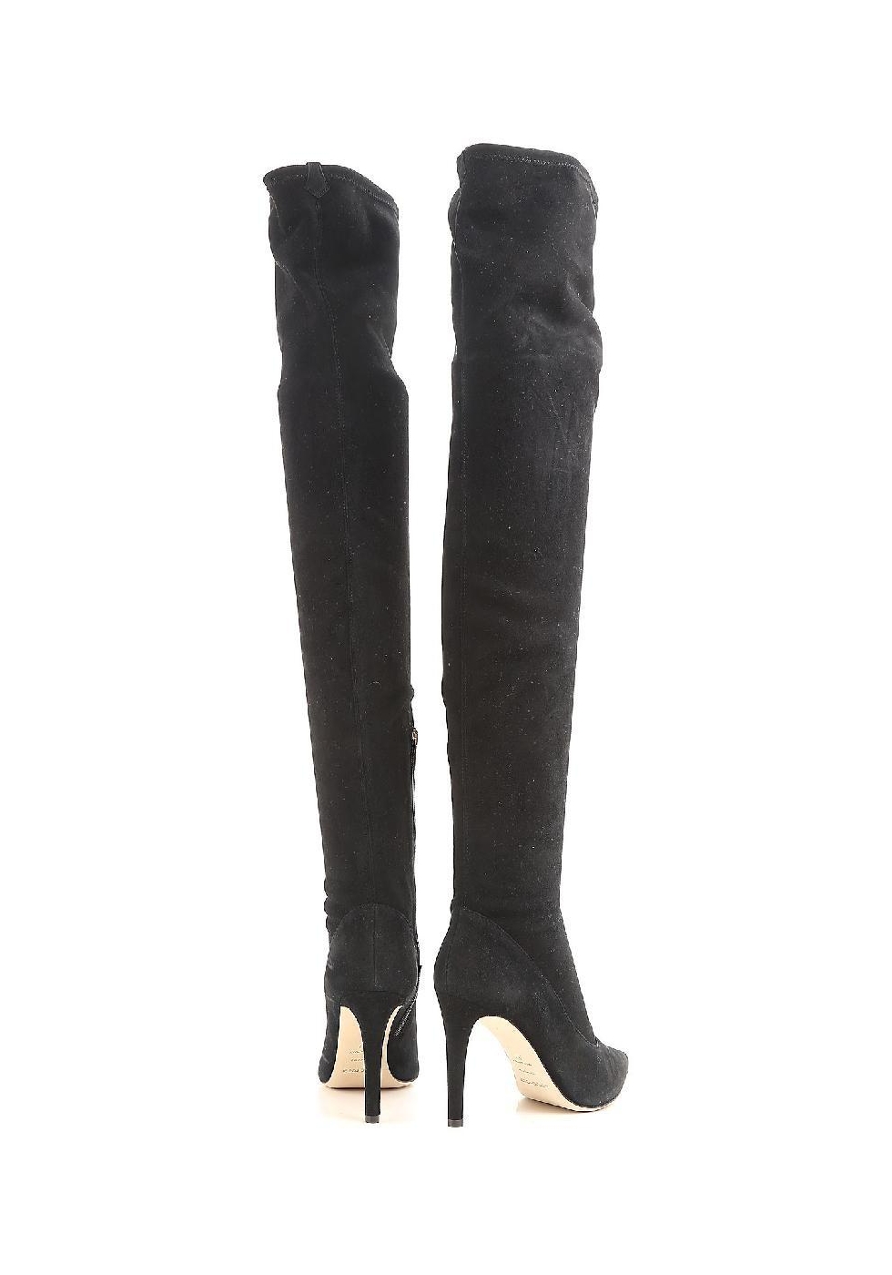 Sergio Rossi woman's over the knee boots in black suede with stilettos ...