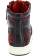 Prada Women's high top camouflage print sneakers in red/black Leather Fabric