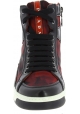 Prada Women's high top camouflage print sneakers in red/black Leather Fabric