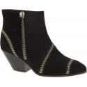 Giuseppe Zanotti Women's western heel ankle boots in black suede leather