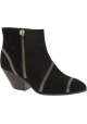 Giuseppe Zanotti Women's western heel ankle boots in black suede leather