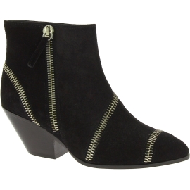 Giuseppe Zanotti Women's western heel ankle boots in black suede leather