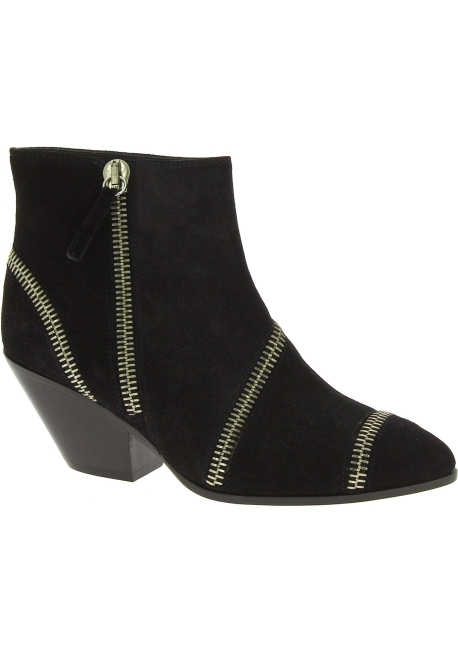 Giuseppe Zanotti Women's western heel ankle boots in black suede leather