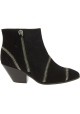 Giuseppe Zanotti Women's western heel ankle boots in black suede leather