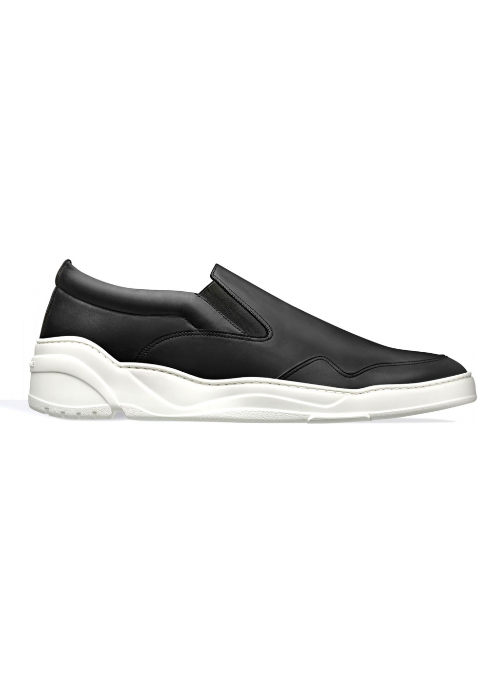 Dior men's black leather slip-ons sneaker shoes - Italian Boutique