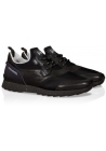 Hogan Running black leather and fabric sneakers