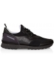 Hogan Running black leather and fabric sneakers